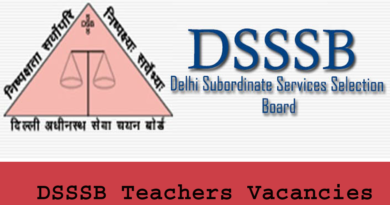 DSSSB Recruitment 2018
