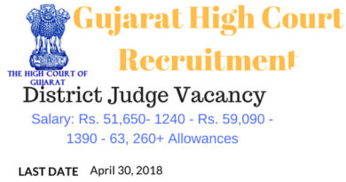 Gujarat High Court -26 District Judges Vacancy