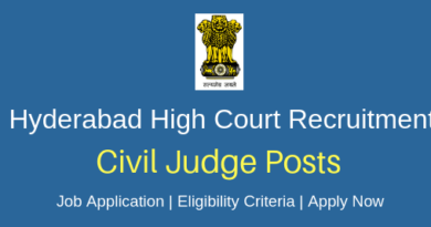 High Court of Telangana State Recruitment 2019 – 67 Civil Judge Vacancy