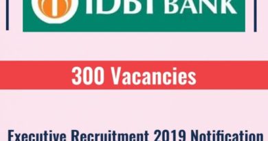 IDBI Recruitment 2019 – 300 Executive Vacancy