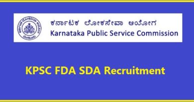 KPSC-FDA-SDA-Recruitment